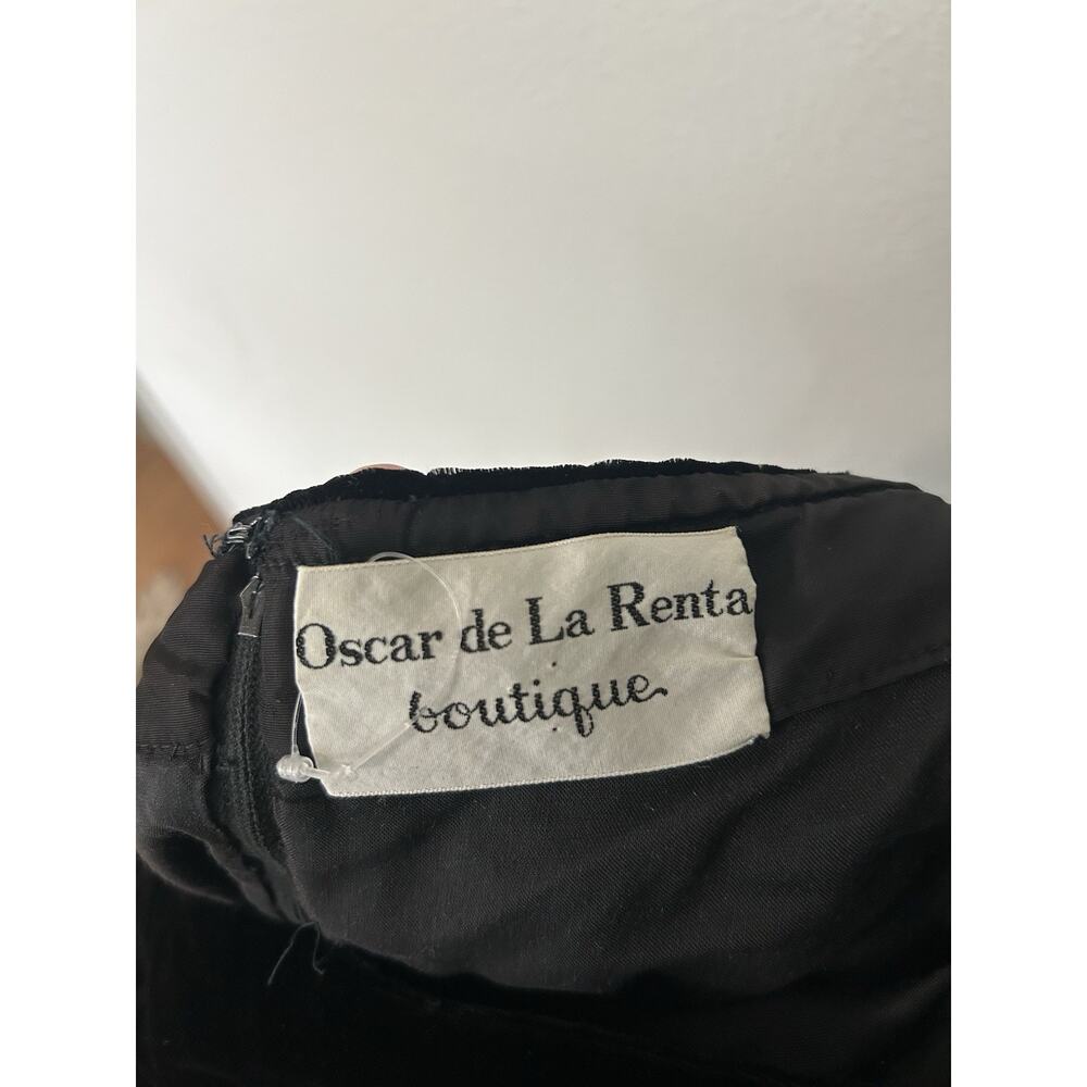 Vintage 1960s Oscar de la Renta Black Velvet Evening Gown Fur Cuffs Boutique - Picture 6 of 16